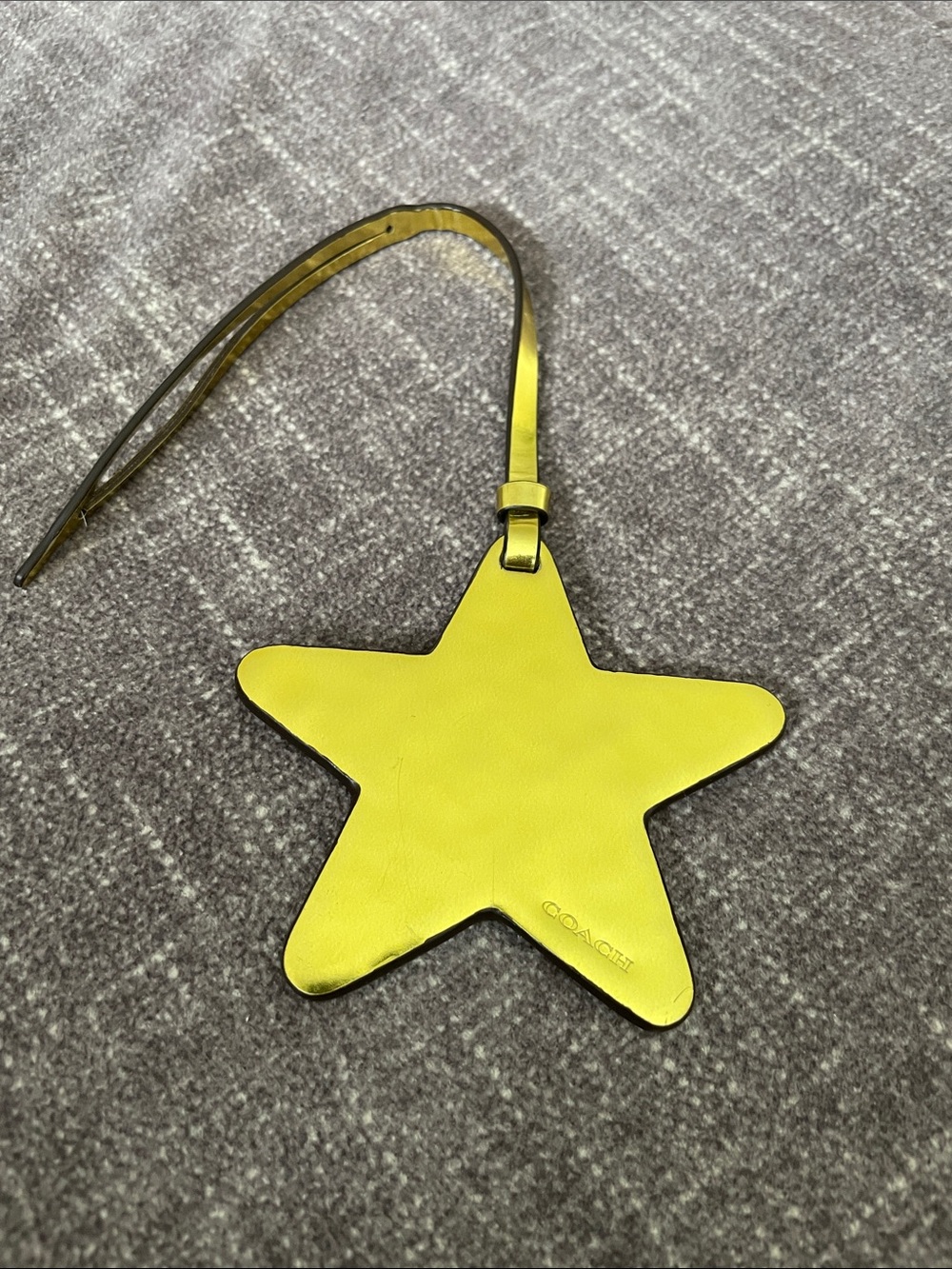 Coach Metallic Gold Star Bag Charm